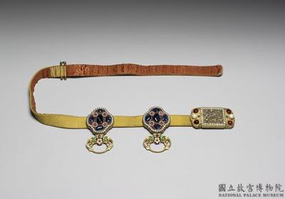 图片[2]-Belt and decorated buckle with pearls and gemstones, Qing dynasty (1644-1911)-China Archive